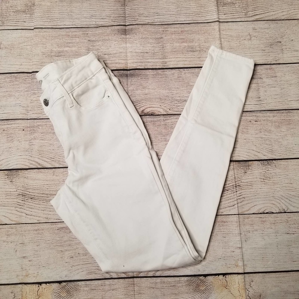 OLD NAVY white rockstar super skinny jeans 00